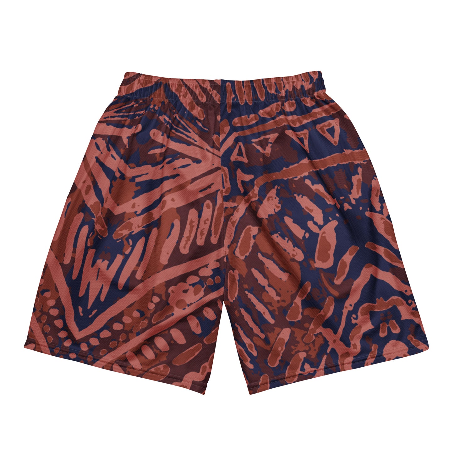 Mesh Shorts - Red Aztec