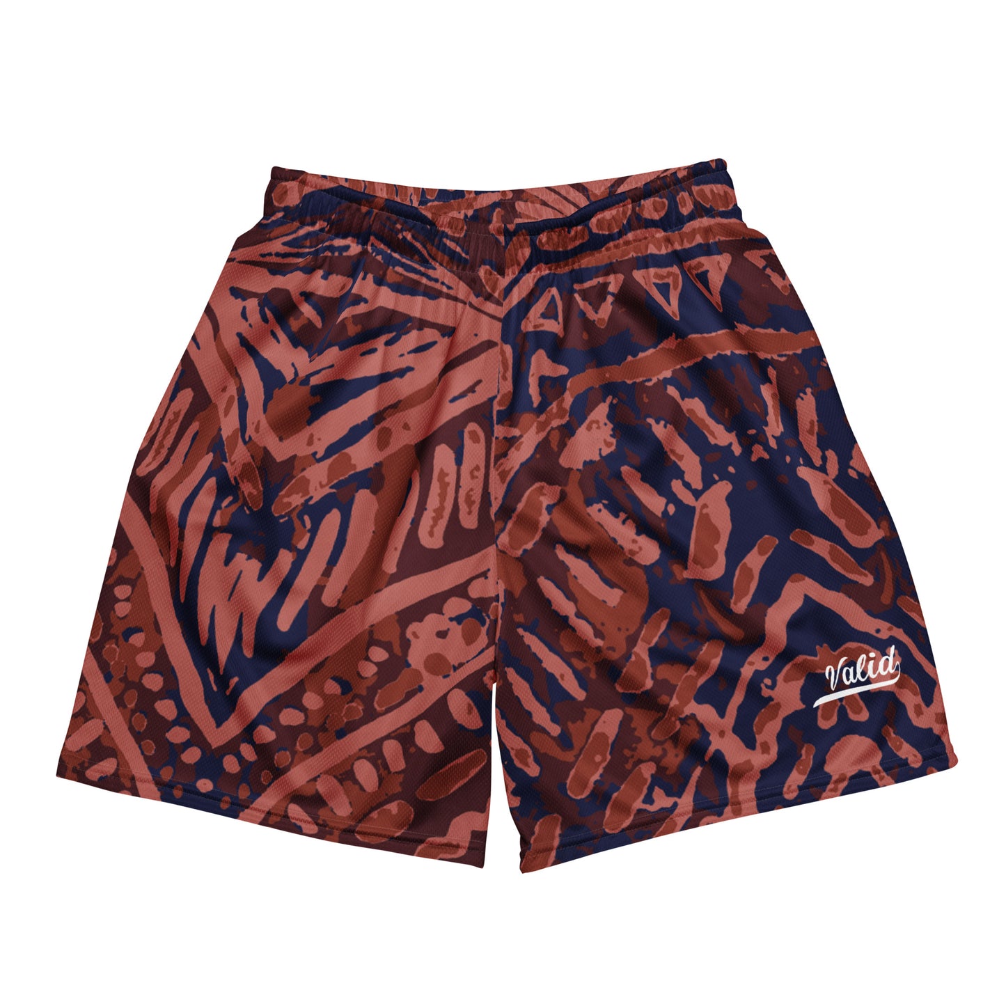 Mesh Shorts - Red Aztec